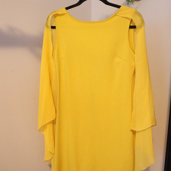 RINASCIMENTO - Yellow cape dress - Picture 1 of 5